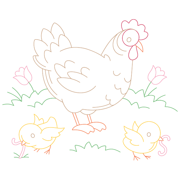 Monday Chicken [SVG, DXF]