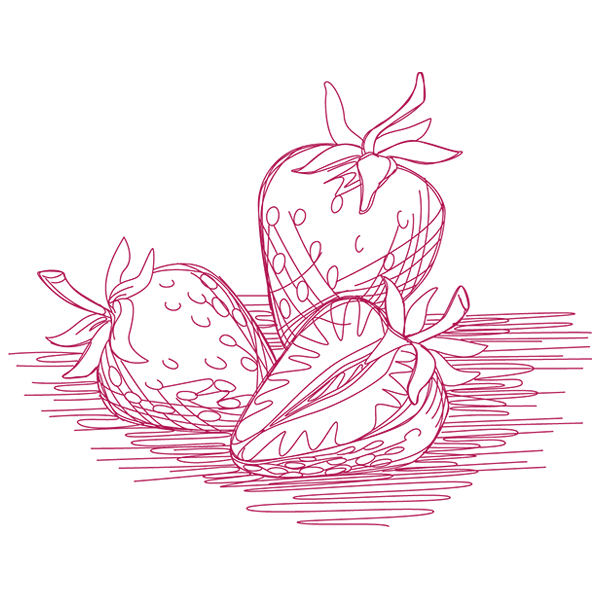 Strawberry Etching [SVG, DXF]