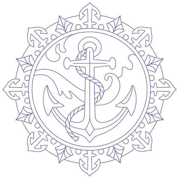 Anchor Medallion [SVG, DXF]