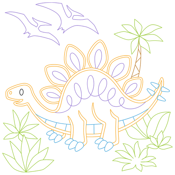 Prehistoric Pals - Stegosaurus [SVG, DXF]