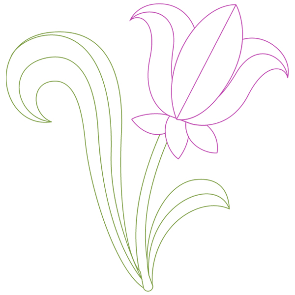 Bellflower Accent [SVG, DXF]