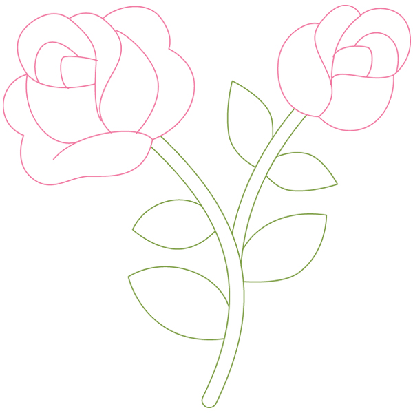 Rose Accent [SVG, DXF]