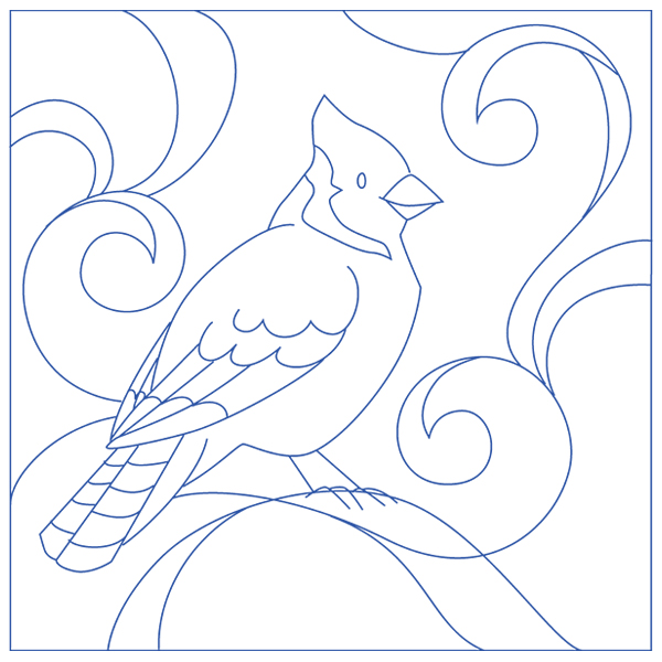 Winter Birds - Blue Jay [SVG, DXF]