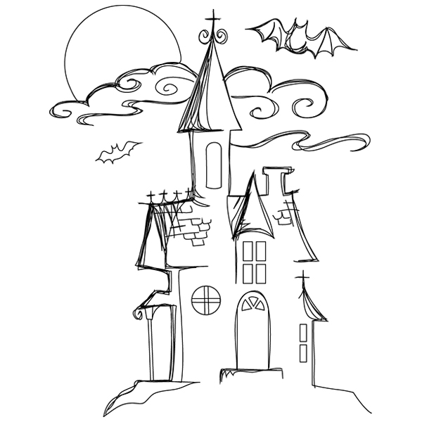 Halloween - Haunted House [SVG, DXF]