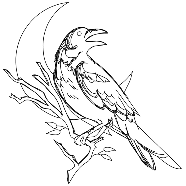 Halloween - Raven [SVG, DXF]
