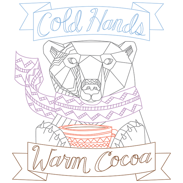 Cold Hands Warm Cocoa [SVG, DXF]
