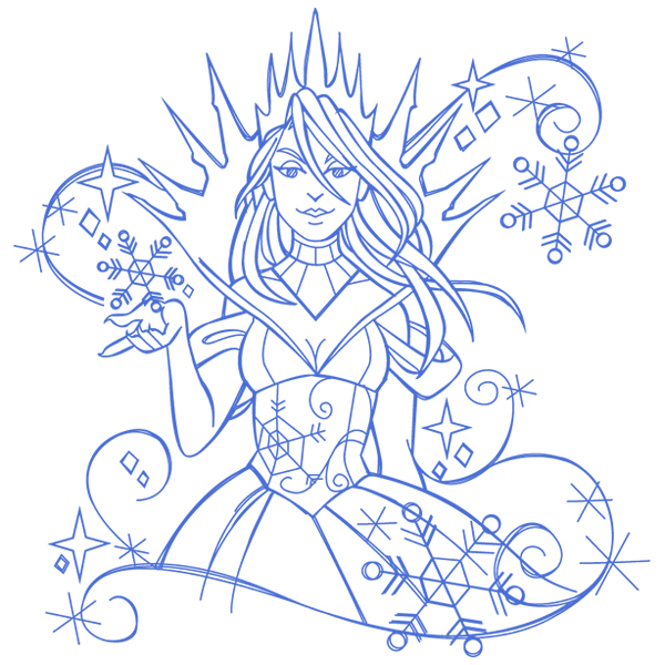 Ice Queen [SVG, DXF]