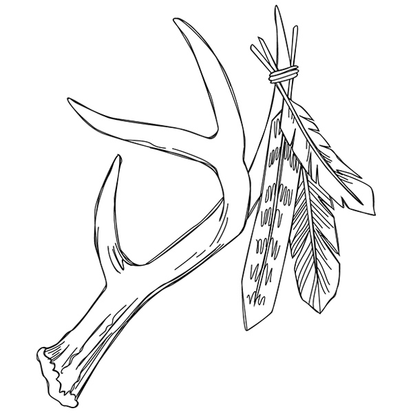 Antler and Feathers [SVG, DXF]
