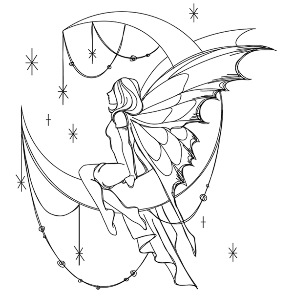 Moon Fairy [SVG, DXF]