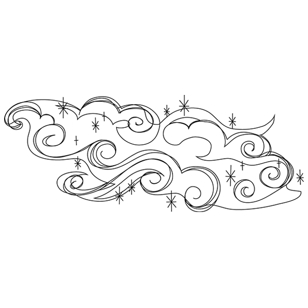 Starscape Border [SVG, DXF]