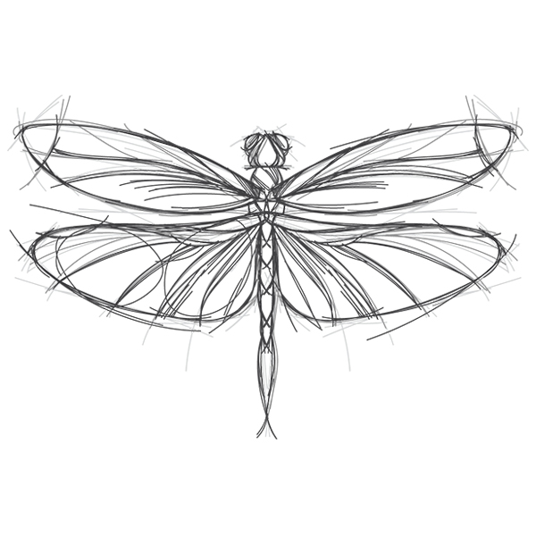 Sketchwork - Dragonfly [SVG, DXF]