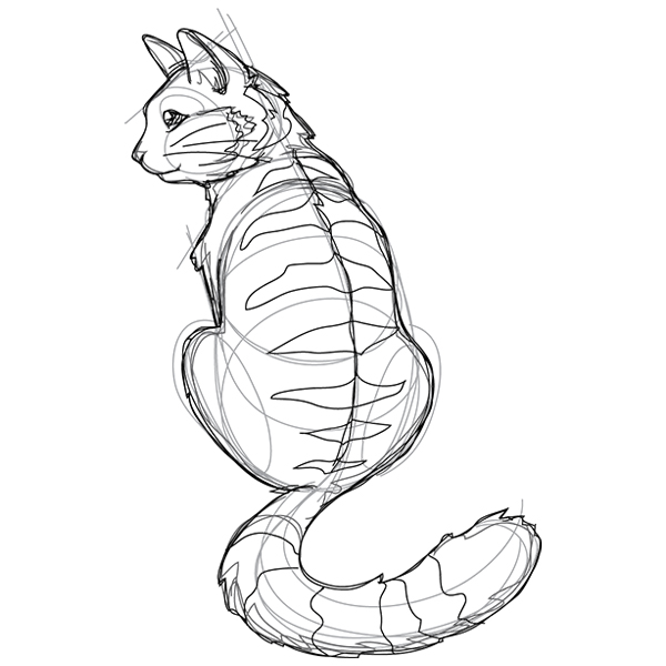 Sketchwork - Cat [SVG, DXF]