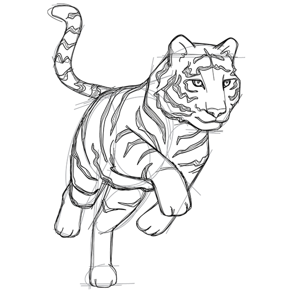 Sketchwork - Tiger [SVG, DXF]