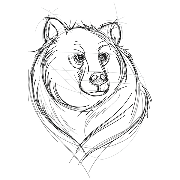 Sketchwork - Bear [SVG, DXF]