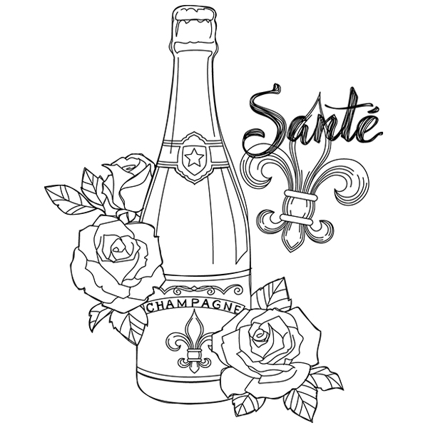 French Cafe - Champagne [SVG, DXF]