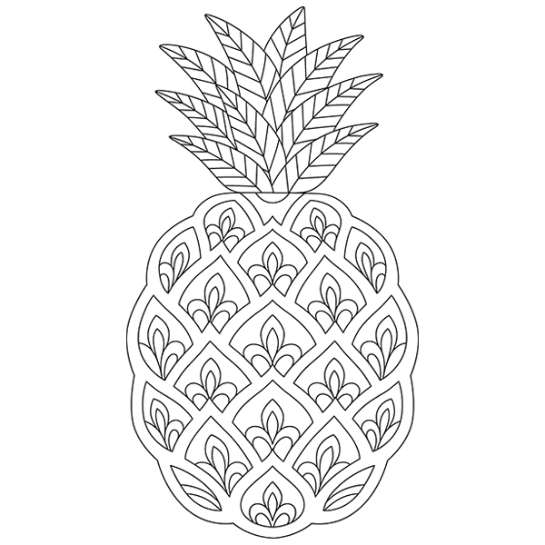 Vintage Pineapple [SVG, DXF]