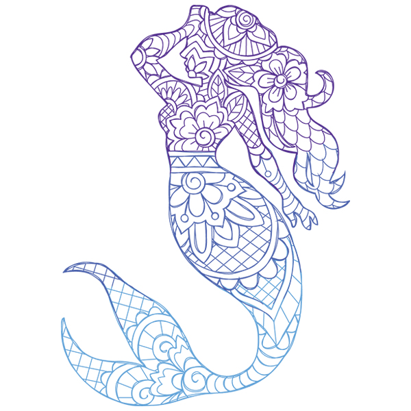 Mendhika Mermaid [SVG, DXF]