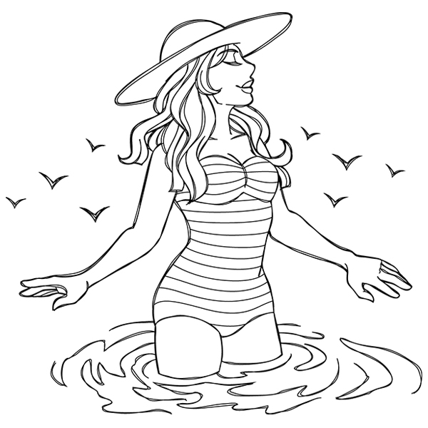 Beach Beauty [SVG, DXF]
