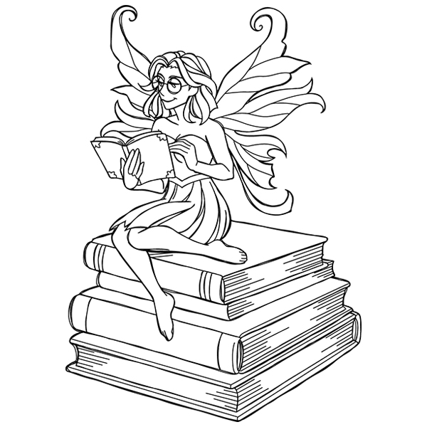 Reading Fairy [SVG, DXF]