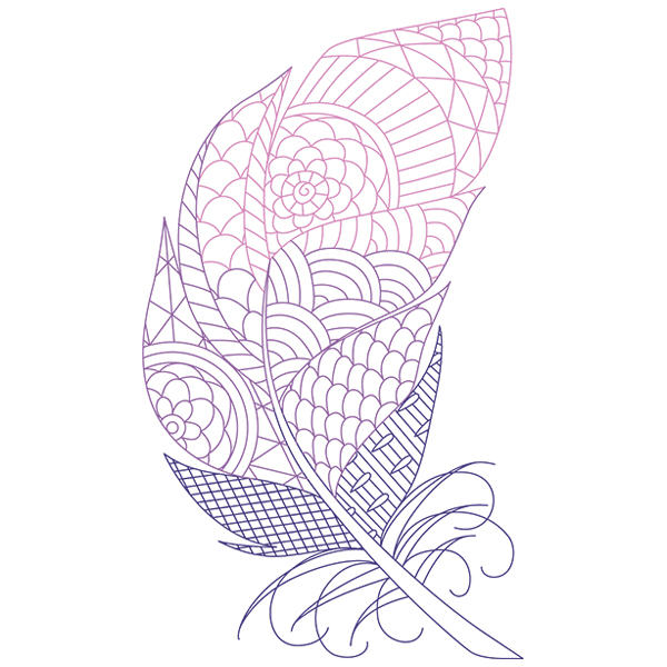 Fancy Feather [SVG, DXF]