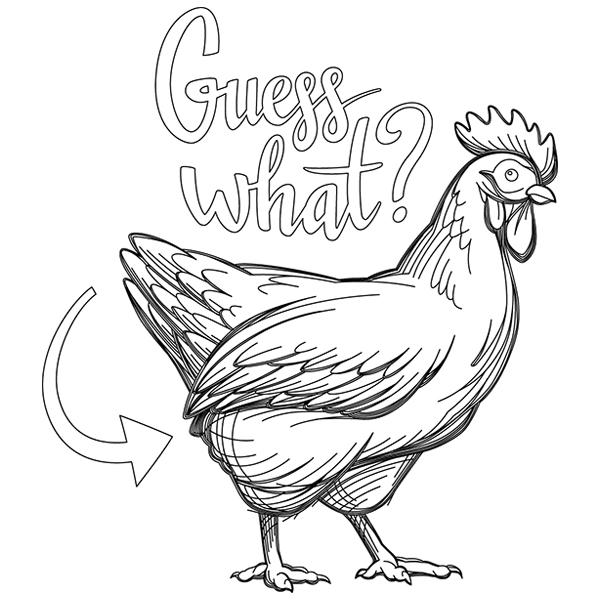 Chicken Butt [SVG, DXF]