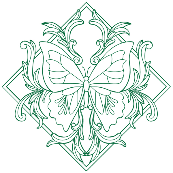 Baroque Butterfly [SVG, DXF]