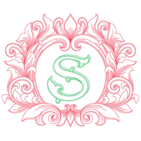 Grand Flourish Alphabet - S [SVG, DXF]