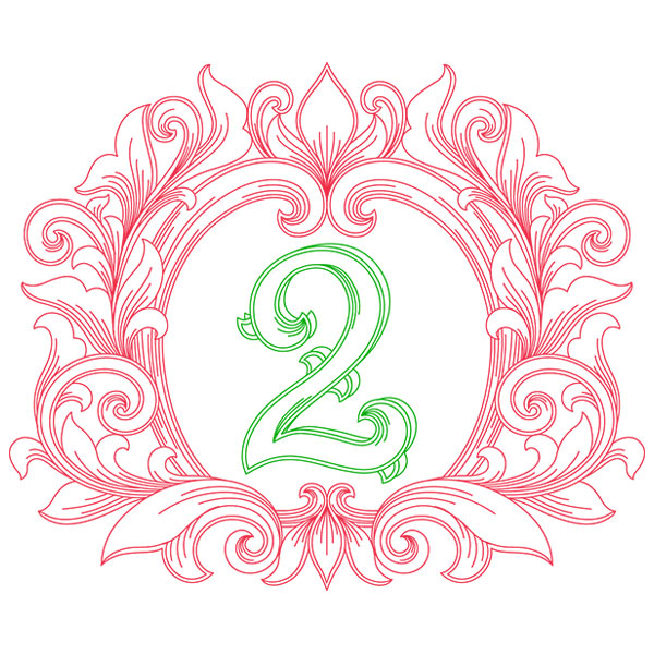 Grand Flourish Alphabet - 2 [SVG, DXF]