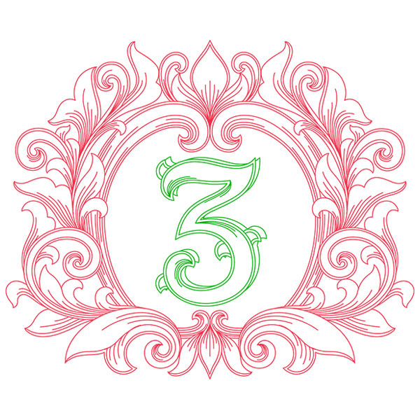 Grand Flourish Alphabet - 3 [SVG, DXF]