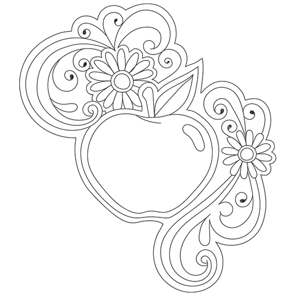 Apple Notebook Doodle [SVG, DXF]