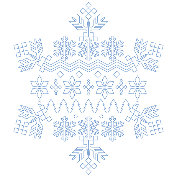 Nordic Winter Snowflake [SVG, DXF]