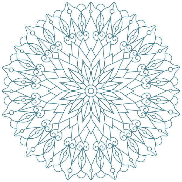 Winter Splendor Medallion [SVG, DXF]