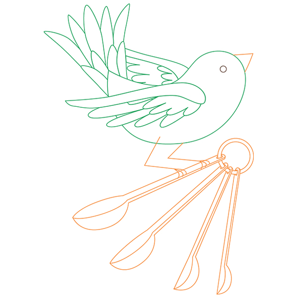 Baking Birdie 2 [SVG, DXF]