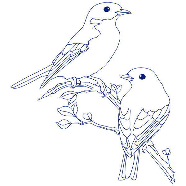 Eastern Bluebirds [SVG, DXF]