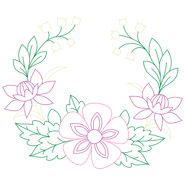 Floral Laurels 1 [SVG, DXF]