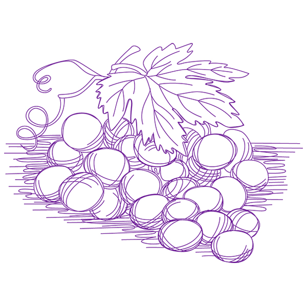 Grapes Etching [SVG, DXF]