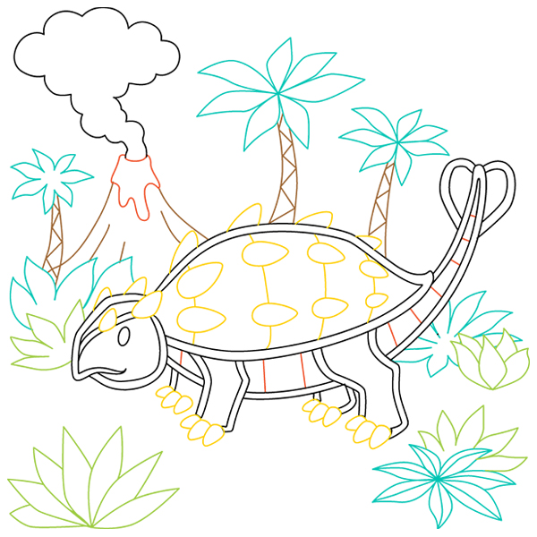 Prehistoric Pals - Ankylosaurus [SVG, DXF]