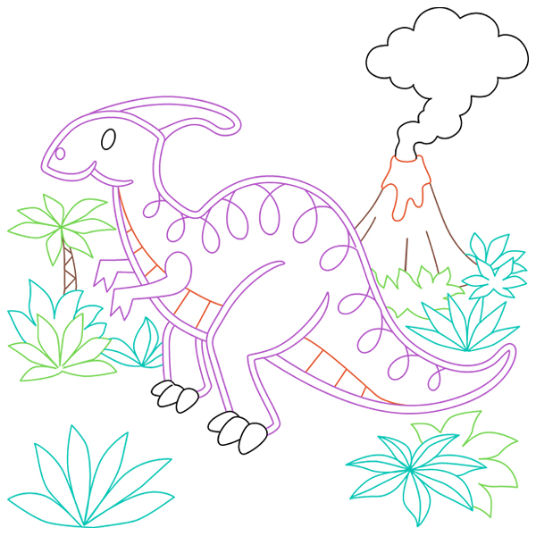 Prehistoric Pals - Parasaurolophus [SVG, DXF]