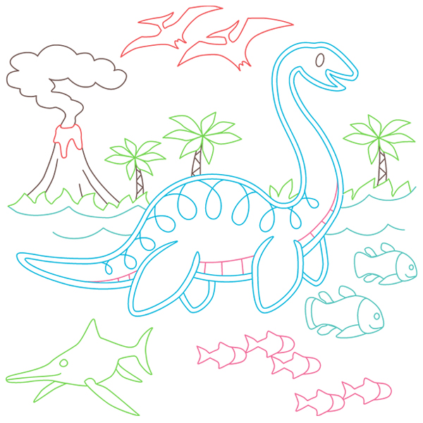 Prehistoric Pals - Plesiosaur [SVG, DXF]