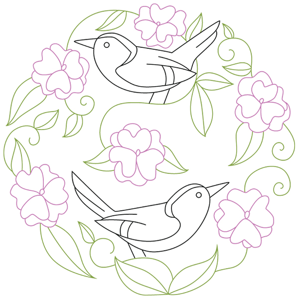 Pair of Nuthatches [SVG, DXF]