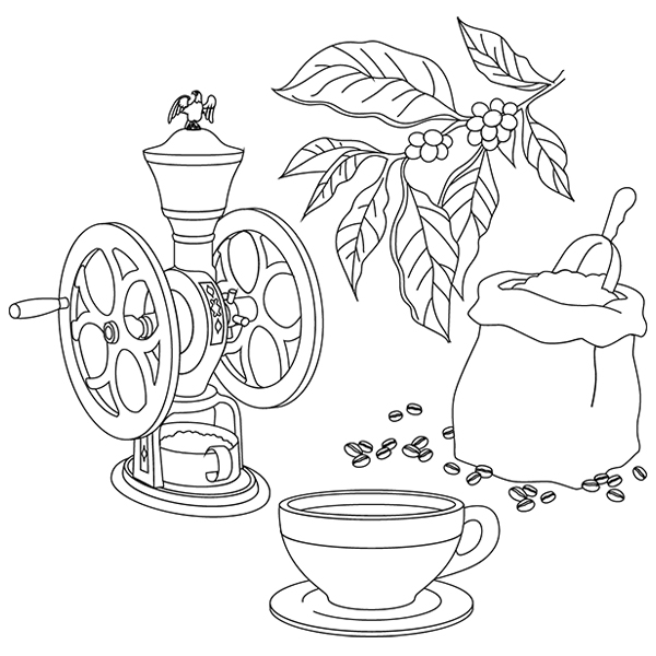 Elgin Coffee Mill Sketch [SVG, DXF]
