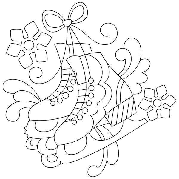 Doodle Ice Skates [SVG, DXF]