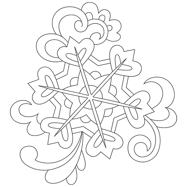 Doodle Snowflake 1 [SVG, DXF]