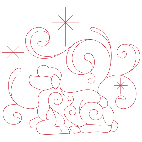 Doodle Nativity Lamb [SVG, DXF]