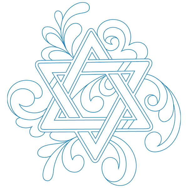 Doodle Star of David [SVG, DXF]
