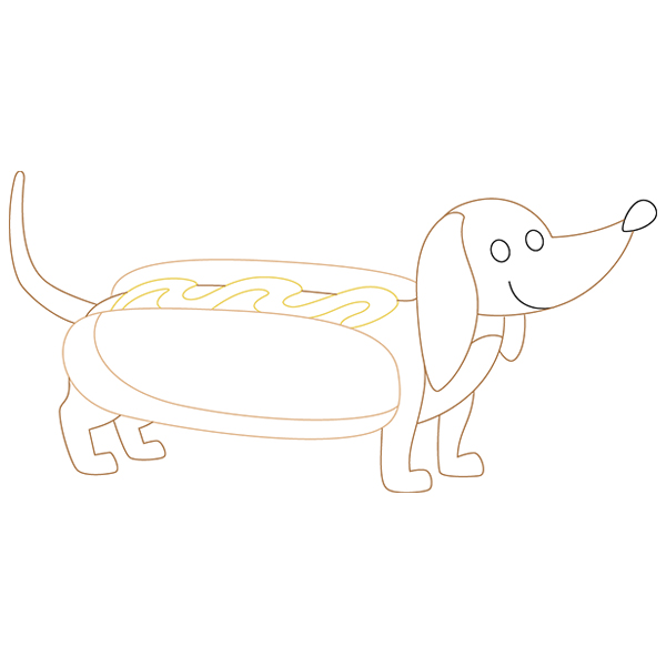 Dachshund Hotdog [SVG, DXF]