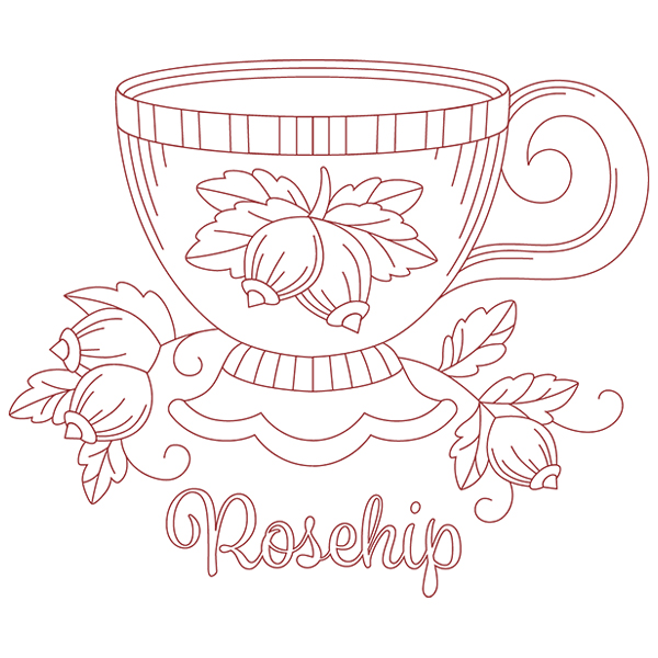 Tea Time Rosehip [SVG, DXF]