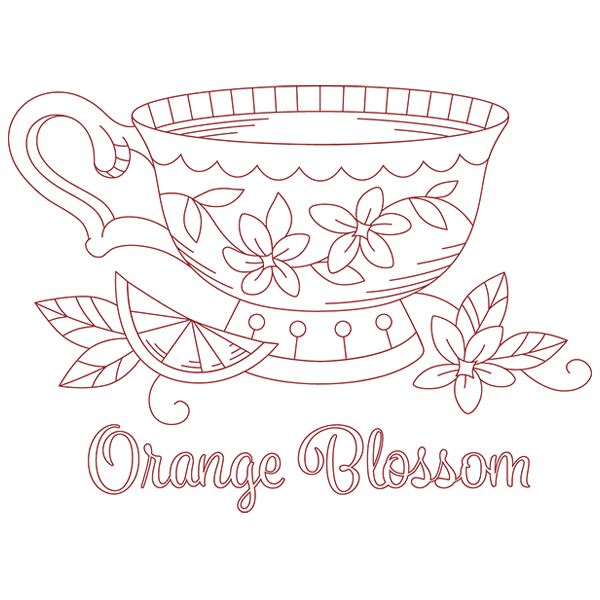 Tea Time Orange Blossom [SVG, DXF]