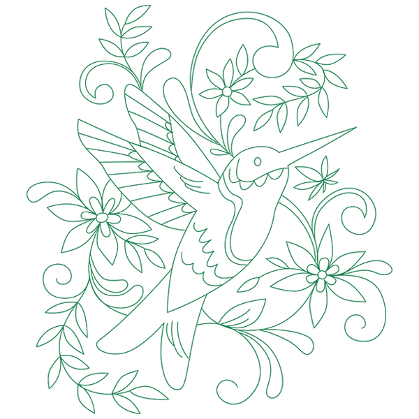 Doodle Hummingbird [SVG, DXF]