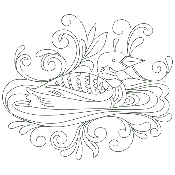 Doodle Loon [SVG, DXF]